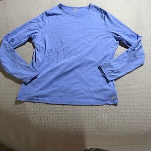 Hang Ten Blue Long Sleeve Rashguard Shirt Zippered Pockets Size XXL EUC